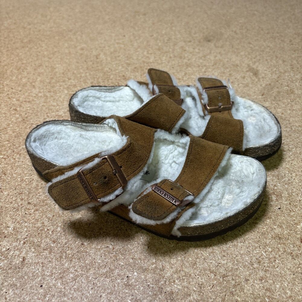 Birkenstock EU 36 Women’s 5 Arizona Shearling Sandals Mink